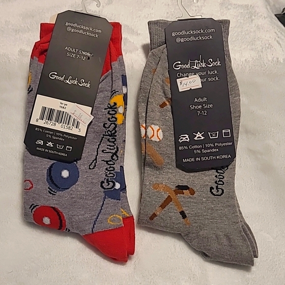 2 Pair, Good Luck Sock brand - Picture 2 of 2